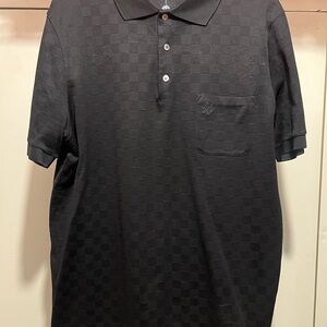 Louis Vuitton Black Checker Polo Shirt